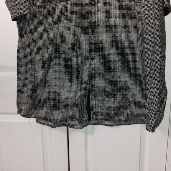 Sean John black white button down short sleeve shirt Sz 6XB extra big - Picture 2 of 6